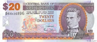 Barbados 20 Dollars, 2007 obverse