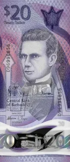Barbados 20 Dollars, 2022-2024 obverse