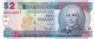 Barbados 2 Dollars, 2007-2012 obverse