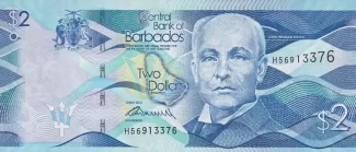Barbados 2 Dollars, 2013-2018 obverse