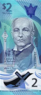 Barbados 2 Dollars, 2022-2024 obverse