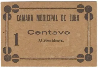 Beja, District of 1 Centavo, obverse