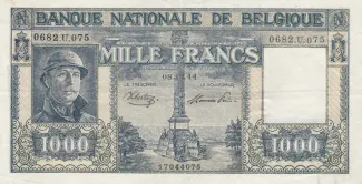 Belgium 1.000 Francs, 1948 image