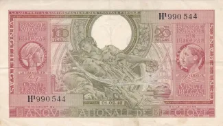 Belgium 100 Francs, 1943 image