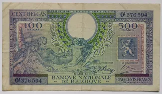 Belgium 500 Francs, 1943 image