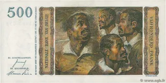 Belgium 500 Francs, 1950-1957 reverse