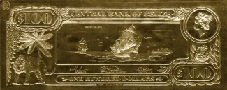 Belize 100 Dollars, 1984 reverse