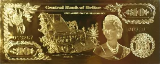 Belize 10 Dollars, 1984 obverse