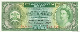 Belize 1 Dollar, 1974-1976 obverse