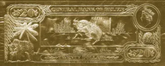 Belize 20 Dollars, 1984 reverse