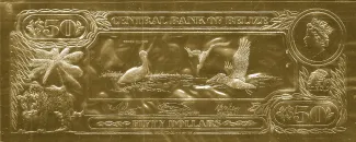 Belize 50 Dollars, 1984 reverse