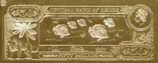 Belize 50 Dollars, 1984 reverse