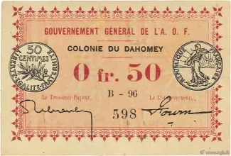 Benin 50 Centimes, 1917 image