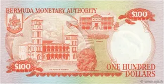 Bermuda 100 Dollars - Elizabeth II, 1982-1986 reverse