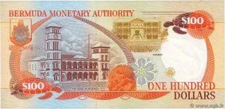 Bermuda 100 Dollars - Elizabeth II, 1994 P-46 reverse