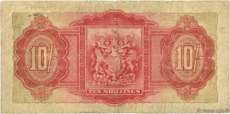 Bermuda 10 Shillings - George VI, 1937 reverse
