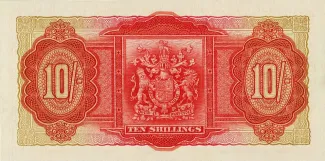 Bermuda 10 Shillings - George VI, 1943-1947 reverse