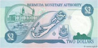Bermuda 2 Dollars - Elizabeth II, 1996-1997 reverse