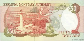 Bermuda 50 Dollars - Elizabeth II, 1989 reverse