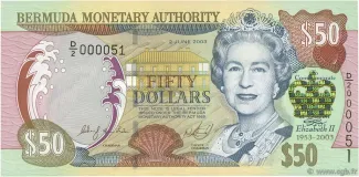 Bermuda 50 Dollars - Elizabeth II, 2003 P-56 obverse