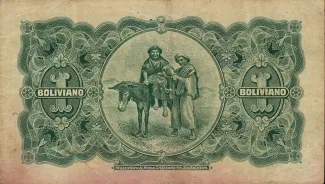 Bolivia 1 Boliviano, 1890 reverse