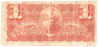 Bolivia 1 Boliviano, 1892-1894 reverse