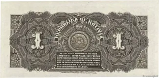 Bolivia 1 Boliviano, 1902 reverse