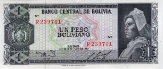 Bolivia 1 Peso, 1962 image