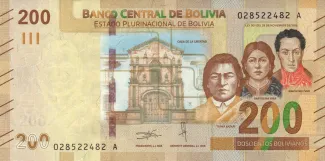 Bolivia 200 Bolivianos, 1986 image