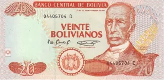 Bolivia 20 Bolivianos, 1997 image