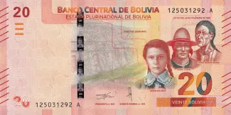 Bolivia 20 Bolivianos, 2024 image