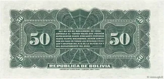 Bolivia 50 Centavos, 1902 P-91 reverse