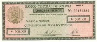 Bolivia 50 Centavos, 1987 P-198 obverse