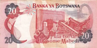 Botswana 20 Pula, 2002-2008 reverse
