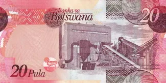 Botswana 20 Pula, 2009-2022 reverse