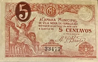 Braga, District of 5 Centavos, obverse