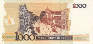 Brazil 1.000 Cruzados, 1987-1988 reverse