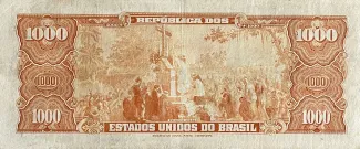 Brazil 1.000 Cruzeiros, 1943 reverse