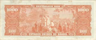 Brazil 1.000 Cruzeiros, 1953-1959 reverse