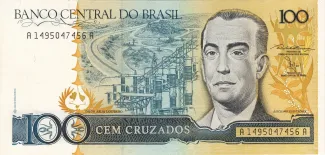 Brazil 100 Cruzados, 1986-1988 obverse