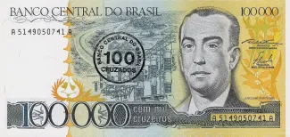 Brazil 100 Cruzados, 1986 obverse