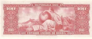 Brazil 100 Cruzeiros, 1960 reverse