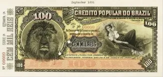 Brazil 100 Mil Réis, 1890 obverse