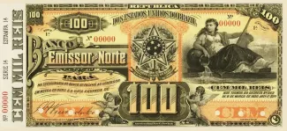 Brazil 100 Mil Réis, 1890 obverse