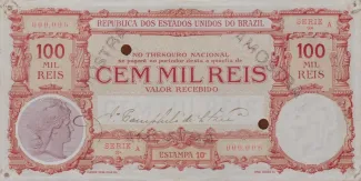 Brazil 100 Mil Réis, 1907 obverse