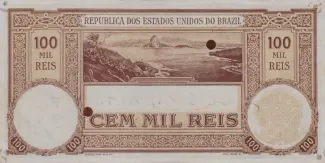 Brazil 100 Mil Réis, 1907 reverse