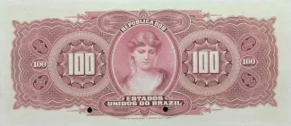 Brazil 100 Mil Réis, 1909 reverse