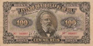 Brazil 100 Mil Réis, 1934 obverse