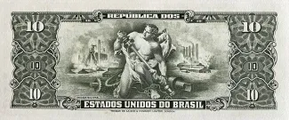Brazil 10 Cruzeiros, 1953-1960 reverse