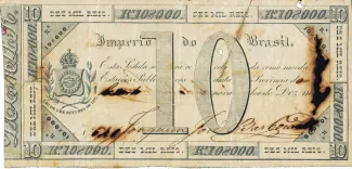 Brazil 10 Mil Réis, 1833 obverse